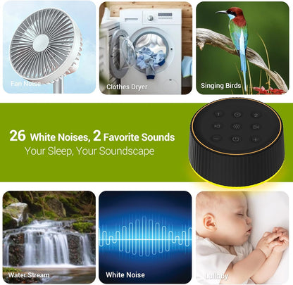 White Noise Machine with Night Light for Sleeping