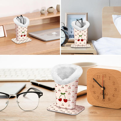 FINTIE Plush Lined Eyeglasses Holder, Glasses Stand Case For Nightstand | Soft Plush Lining, Bedside Eyeglasses Holder, Office Desktop Organizer, Small Item Storage, Anti-Scratch - Colors B