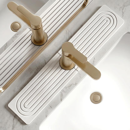 Fast Dry Stone Faucet Mat for Bathroom Sink Kitchen Counter Marble Trays | Small Diatomite Sink Splash Guard White Absorbent Tray Counter Quick Drying Stone Kitchen Diatomaceous Earth Around Faucet