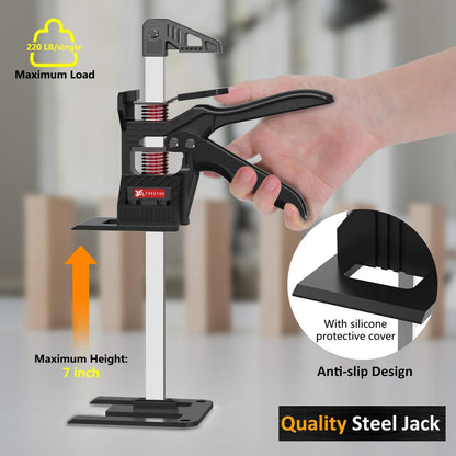 Labor Saving Arm Jack 2Pcs with Portable Tool Bag,Height Lifting Device | Lifting Tool for Doors,Windows,Cabinets,Furniture,Wall Tiles Positioning etc,Max Load 440lb,Max Lift Height 7inch