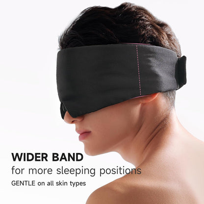 Umisleep Satin Sleep Mask for Side Sleeper, Blackout Eye Mask for Women Men