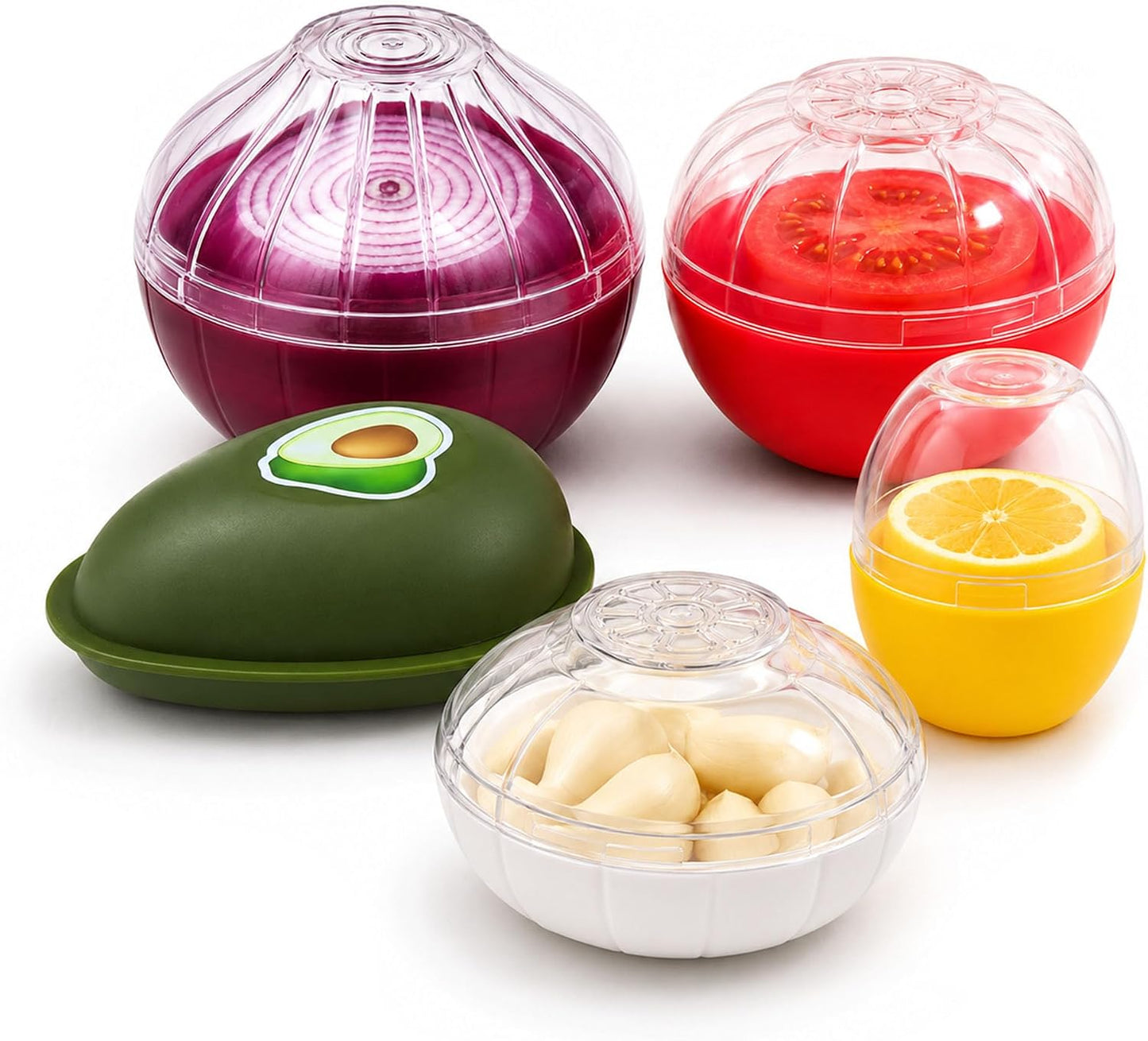 Avocado Keeper Saver Avocado Storage Containers With Lid | Onion Avocado Tomato Saver Fruit vegetable Holder Storage (Avocado Holder)
