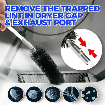 Holikme 32 Feet Dryer Vent Cleaner Kit, Upgrade Flexible Lint Brush with Drill Attachment, Extends Up to 32 Feet for Easy Cleaning,Use with or Without a Power Drill