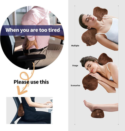 Recliner Headrest Pillow, Head Pillow for Sofa, Recliner Neck Pillow, Bone Couch Neck Pillow for Pain Relieve(Grey)