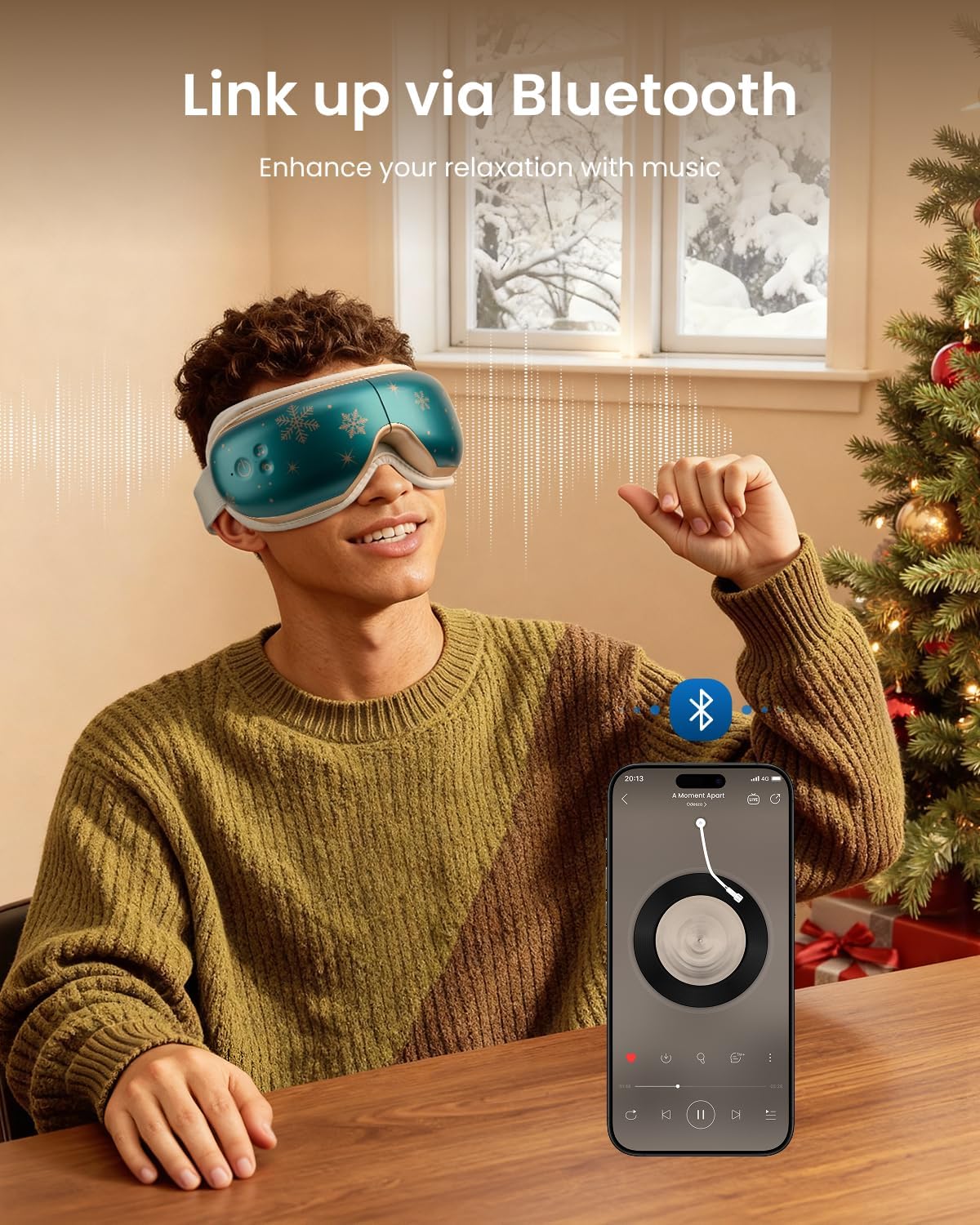 RENPHO Eyeris 1 Eye Massager with Heat, FSA Eligible HSA, Heated Eye Mask for Eye Strain, Dry Eyes & Head Tension, Relaxing Birthday Gifts for Women and Men