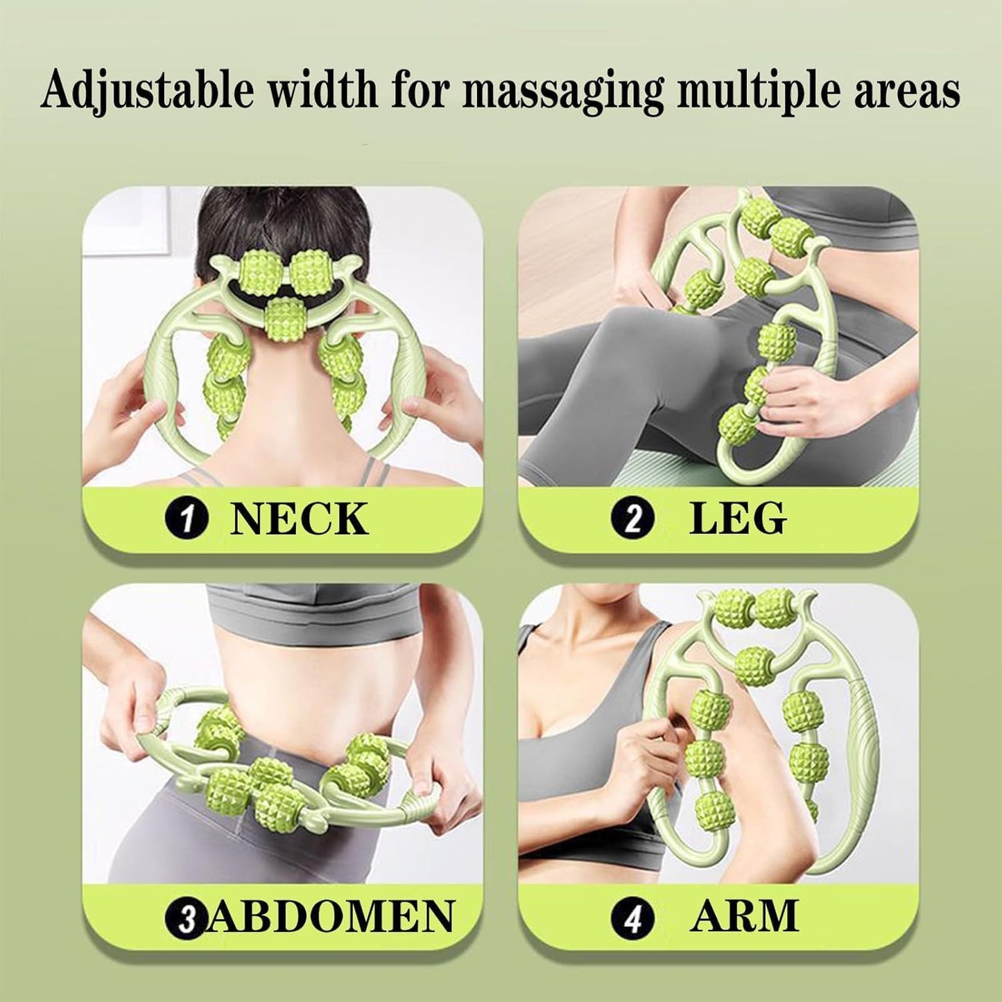 9-Wheel Leg Massager Roller – Calf Massager,Deep Tissue Muscle Soreness Relief - Manual Leg Muscle Massage Tool for Sports Recovery, Relaxation, and Myofascial Release (9 Rollers)