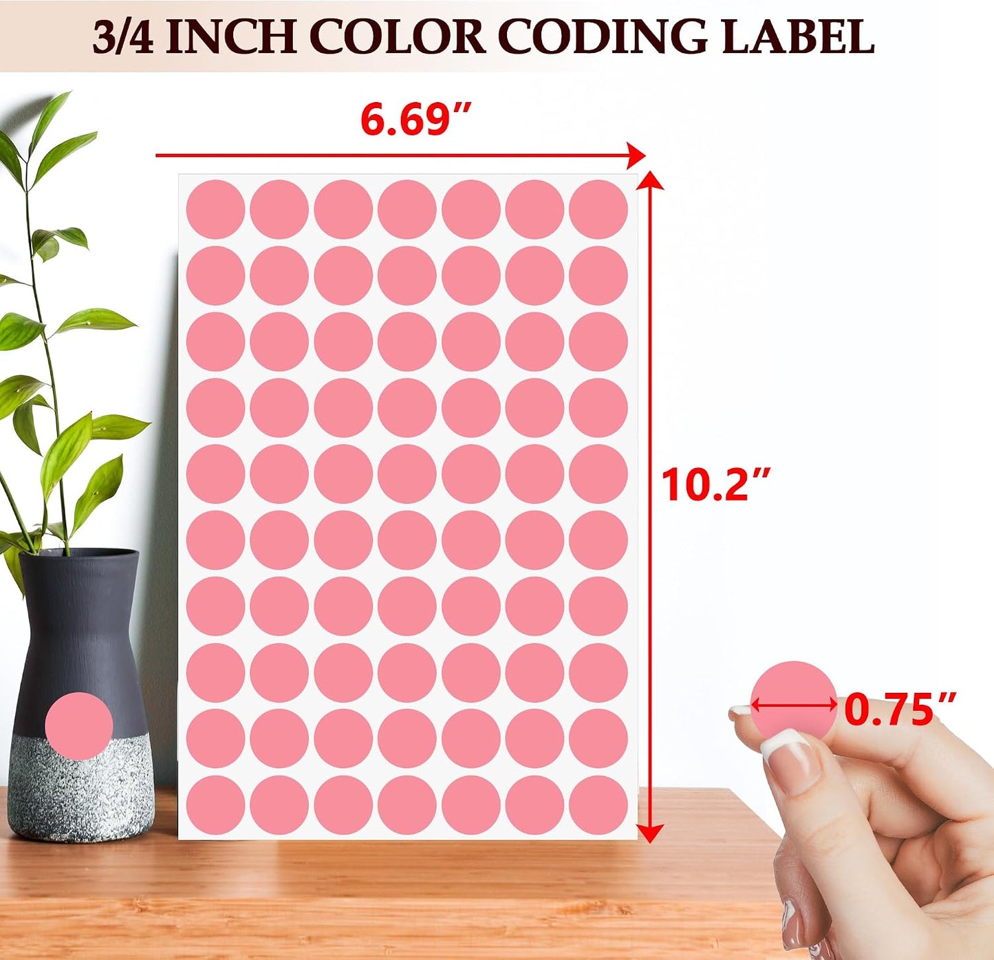 PARLAIM 1050 PCS Color Coding Labels Circle Dot Stickers,10 Color Style Colorful Coding Label Sticker for Office,Student Classroom