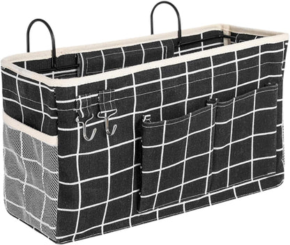 greenbar Bedside Caddy Hanging Organizer for Dorm Bed Rails | Bedside Caddy Wall Bag, Fits Dorm and Bunk Beds, Multiple Pockets for Phone, Books, Glasses, Easy Hanging