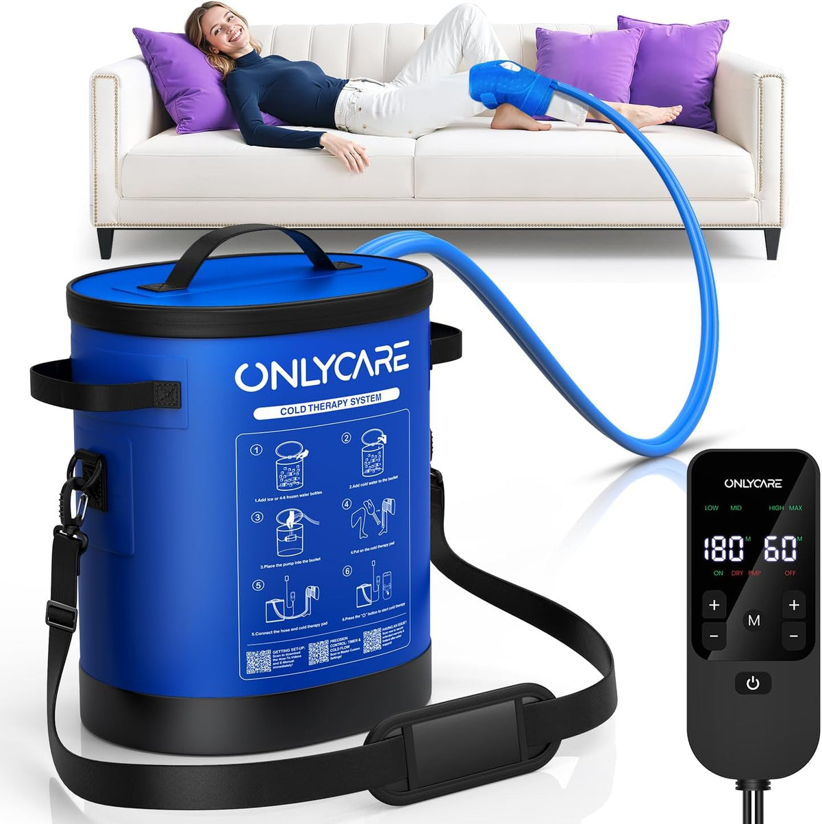 ONLYCARE Cold Therapy Machine, Ice Machine for Knee After Surgery