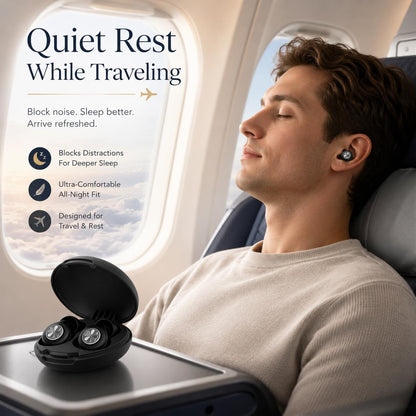 HEKKE 45dB Ear Plugs for Sleeping, Soft Silicone for Side Sleepers, 4 Sizes | Reusable soft silicone with XS/S/M/L sizes for side sleepers, concerts, flights and hotels; carrying case included.