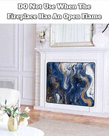Magnetic Fireplace Cover Sage Green Marble Fireplace Screen Decorative Abstract Fluid Art Insulation Fireplaces Blocker Blanket Save Energy Fireplaces Draft Stopper Covers for Living Room 36x30 Inch