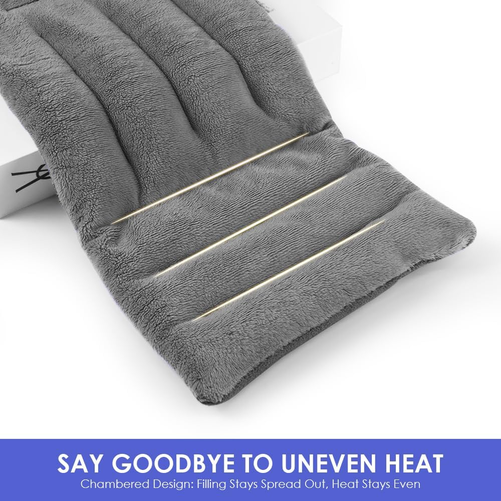 Microwave Heating Pad for Pain Relief, 8 x 18 Grey