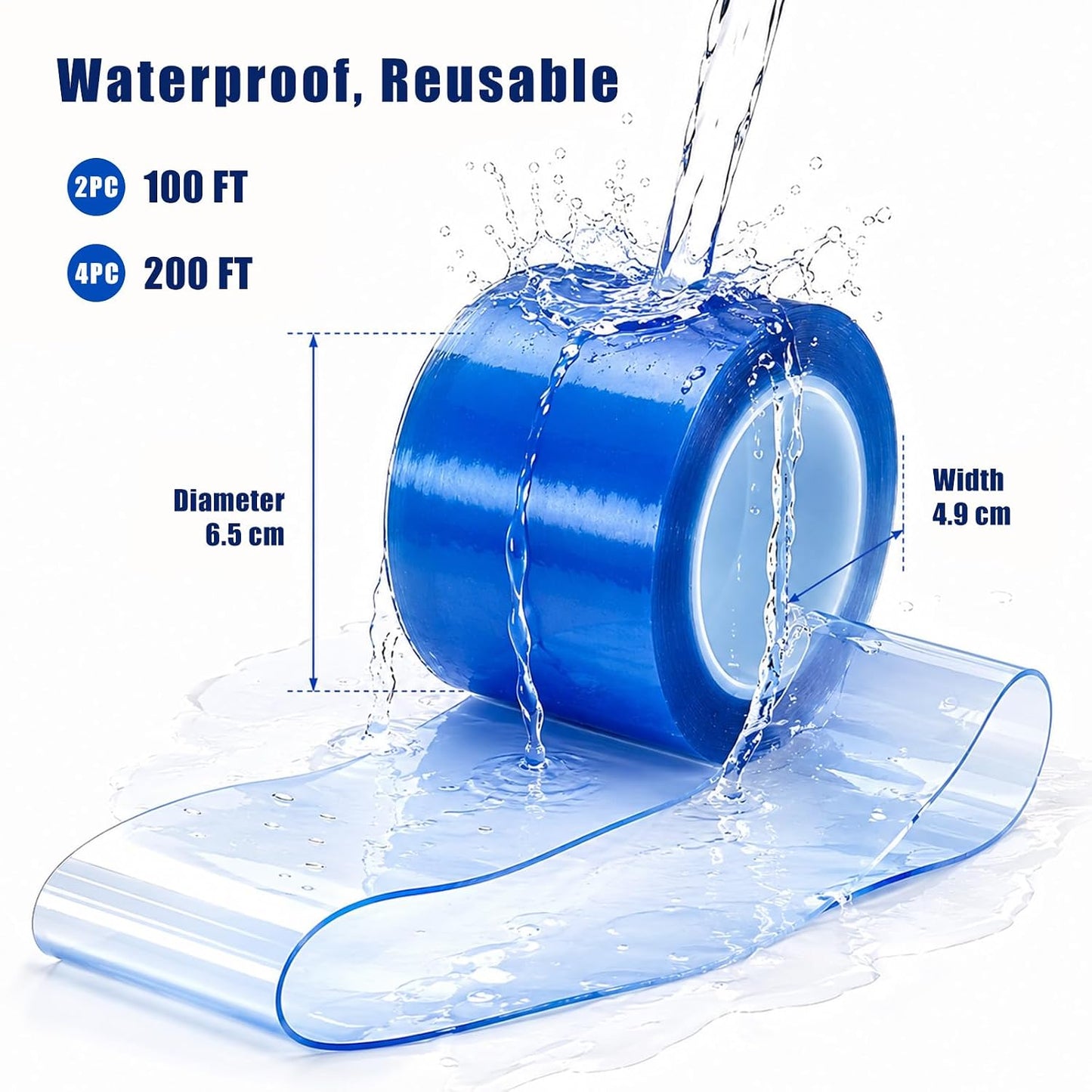 5PK Self-Fusing Amazing Tape 250FT Waterproof Leakproof NoResidue Pipe Hose | Non-Adhesive Reusable Vinyl Wrap Tape, Heavy Duty for Plumbing Repairs, Crafts, Sewing, Workshop and Daily home & DIY Use