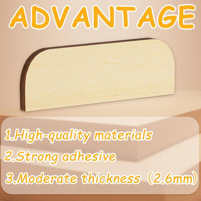 3.5 Inch Hinge Repair Wooden Plate Door Hole Cover Plate Wooden Hinge Filler Wood Repair Kit Kitchen Cabinet Hinges Cabinet Door Blanks with Double Sided Tapes for Kitchen Use(3 Pack)