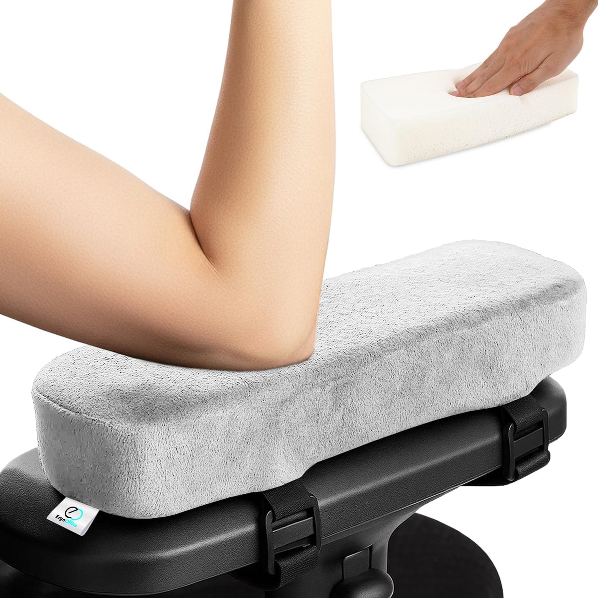 Arm Rest Cushion - Set of 2 Office Chair Arm Pads for Elbow Pain Relief - Computer Office Chair Arm Covers for Comfortable Desk Setup