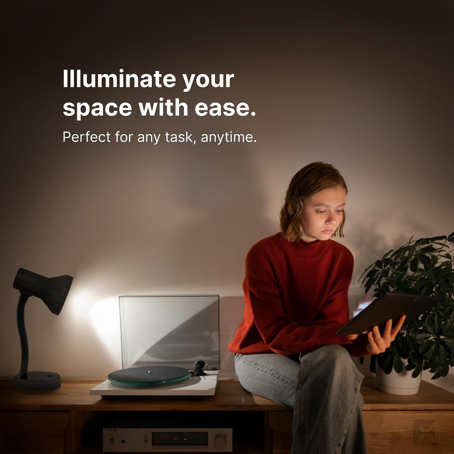 Xtricity LED Clip on Desk Lamp with 360° Flexible Gooseneck, White Finish | Reading Light for Bed Headboard– A19 Bulb Included, 120V, On/Off Switch, 10.25” Height Table Lamp