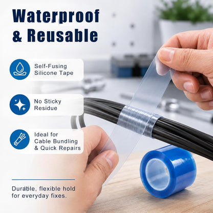 5PK Self-Fusing Amazing Tape 250FT Waterproof Leakproof NoResidue Pipe Hose | Non-Adhesive Reusable Vinyl Wrap Tape, Heavy Duty for Plumbing Repairs, Crafts, Sewing, Workshop and Daily home & DIY Use