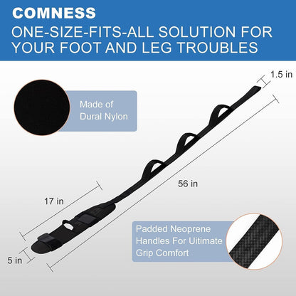 Foot Stretcher Strap for Plantar Fasciitis and Calf Stretching | Hamstring Relief, Achilles Tendonitis, Yoga Exercise, Leg Stretcher Belt, Ligament Stretching