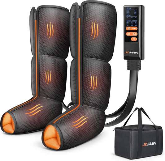 Leg Compression Massager with Heat for Circulation, Pain Relief