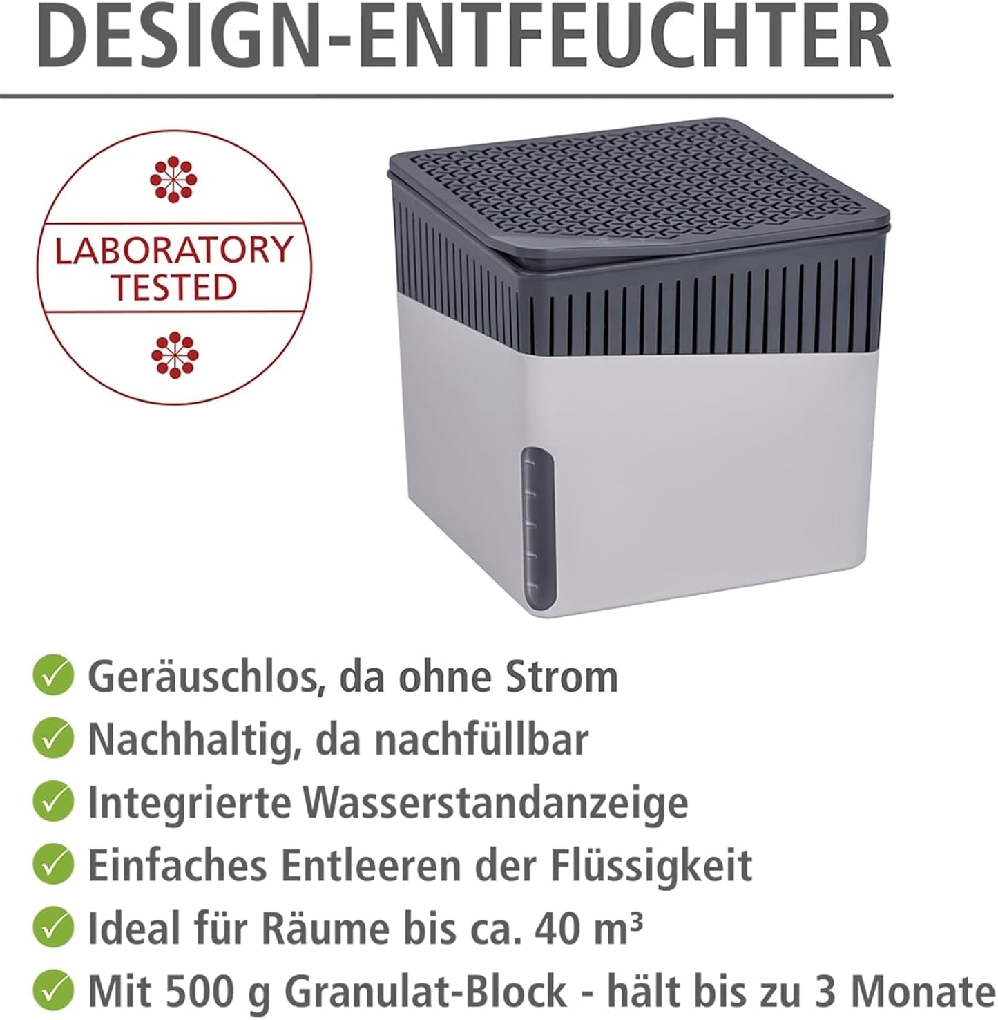 Portable Small Dehumidifier, Compact And Rechargeable, Moisture Absorber For Bathroom, Bedroom, Garage, Closet, 1400 Cubic Feet, 1.1lbs, Gray