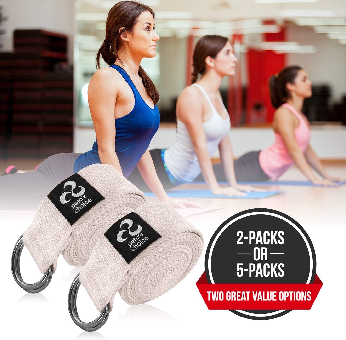 Stretching Straps and Yoga Blocks - Yoga Beginner Kit for Pilates & Gym | For Home Workouts - Hold Poses, Stretch, Improve Flexibility & Maintain Balance. BONUS Exercise Guide