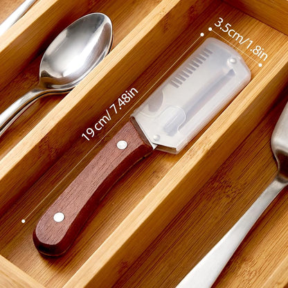 Multi-Functional Stainless Steel Thickened Fruit Peeler Knife, 2026 New 3 in 1 Stainless Steel Blade Peeler for Kitchen with Wooden Handle and Bottle Opener for Vegetable & Fruit (MIX, 2PCS)
