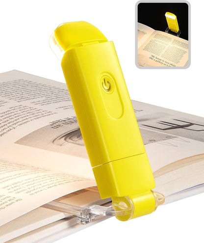 DEWENWILS USB Rechargeable Book Reading Light, 3000K Warm White, Brightness Adjustable Clip on LED Bookmark Lamp at Night in Bed, Portable Booklight for Bookworms, Kids