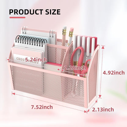 3-Grid Magnetic Pencil Holder, Strong Magnet Locker Organizer, Black | Mesh Magnetic Shelf, Marker Holder Perfect for Whiteboard, Refrigerator and Locker Accessories