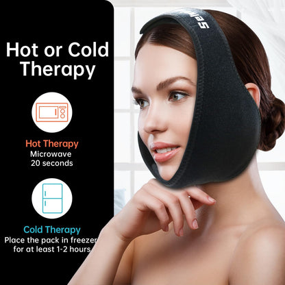 Wisdom Teeth Ice Pack Head Wrap Jaw Face Ice Pack with 4 Gel Packs