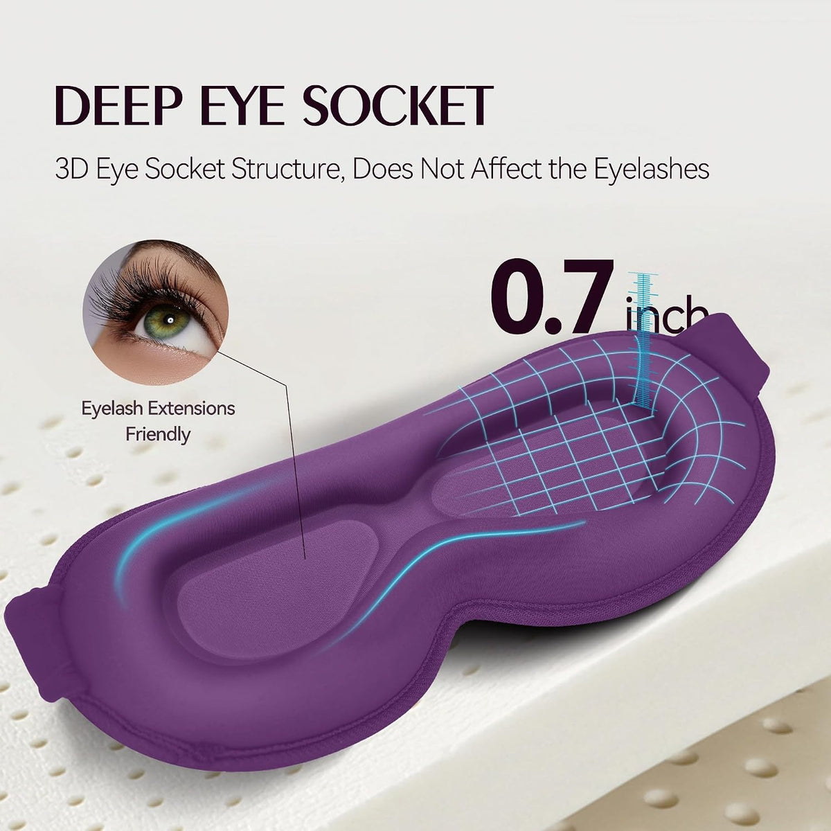 Sleep Mask for Women Men: 100% Blackout 3D Eye Mask for Sleeping, Sleeping Mask for Side Sleepers, Zero Pressure Memory Foam Eyelash Friendly Breathable Eye Cover, Airplane Travel Essentials-Pink