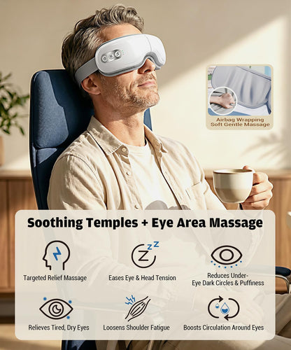 Eye Massager with Heat & Cooling, Cordless Relax Gift