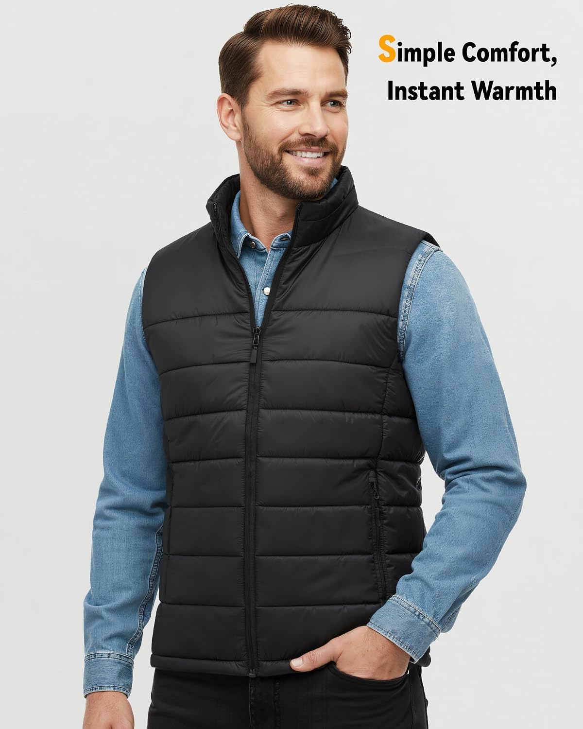Wulcea Graphene Heated Vest For Men 7.4V Fast Charge Large Capacity Battery