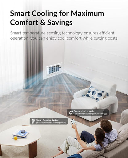 Howeall 4" x 10" Super Quiet Register Booster Fan - Upgrade Smart Register Vent with Ionizer and Dual Intelligent Thermostat Control - Heating Cooling Vent Fan Booster - Charleston Design (ORB)