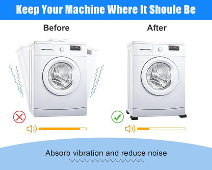 MyLifeUNIT EVA Shock Absorbing Washer Pads, Anti-Vibration Washer Mat Protector for Washing Machine Dryer Treadmill (8 Pack)