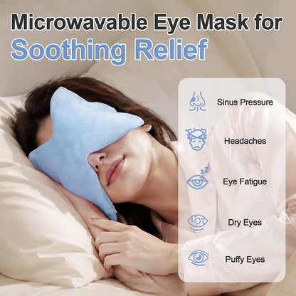 SPRING SEAON Microwavable Sinus Mask,Warm Cold Compress Eye Mask