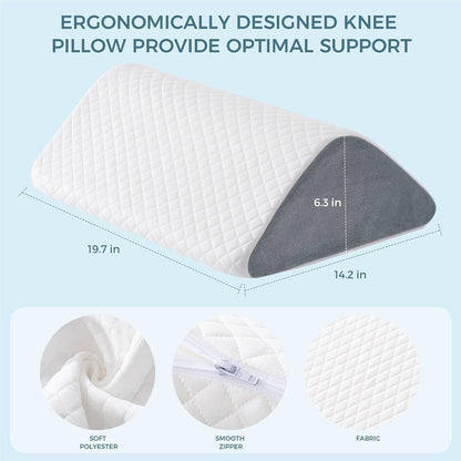 Knee Wedge Pillow for Post-Surgery Recovery-Leg Elevation Support for Sleep Position, Alleviating Lower Back & Hip Pain Enhancing Circulation in Ankles Legs Triangle Pillow with Removable Cover