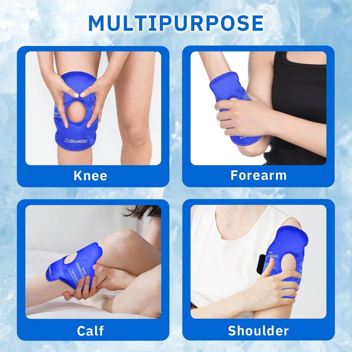 Knee Ice Pack for Injuries Gel Reusable Hot Cold Therapy Compression Wraps for Pain Relief Arthritis Meniscus Tear Surgery Recovery Sprains Swelling Cooling Knees Brace for Women Men Girls Boys