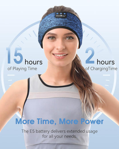 MUSICOZY Sleep Headphones Bluetooth Headband Headphones for Side Sleepers | Sleeping Headbands Wireless Sports Earphones Sweat Resistant Earbuds for Workout Running Cool Gadgets Unique Gifts for Women