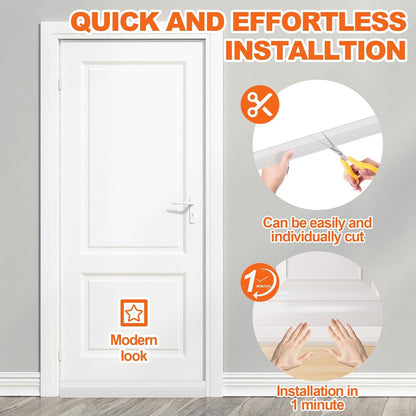 Door Draft Stopper, Door Sweep for Bottom of Door, Weather Stripping Door Seal Gap Filler Bottom Blocker Soundproofing Cold Air Insulation Save Energy Install Quickly Easily (Black, 39‘’)