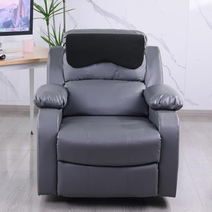 HOMBYS Cervial Neck Pillow for Recliner, Foam Headrest Cushion for Sleeping, Medium Firm Neck Support for Couch, Office Chair and Car, Non-Slip Backing and Elastic Straps, Dark Grey