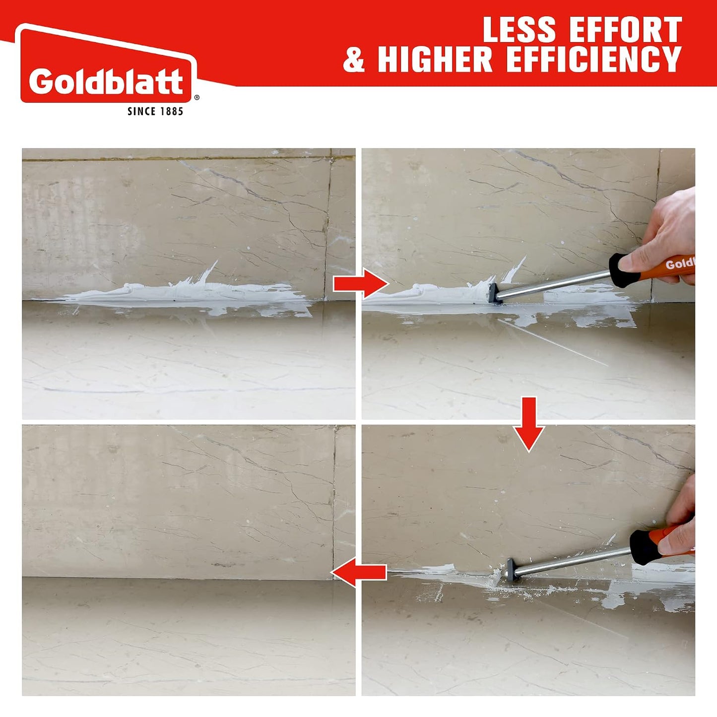 Goldblatt Grout Removal Tool with Replacement Carbide Tip, Scraper Tools | Triangular Edge, Precision Cleaning, Replacement Tip, Fine Groove Pattern, Tile Joint Repair, Caulk Removal, Mortar Cleanup
