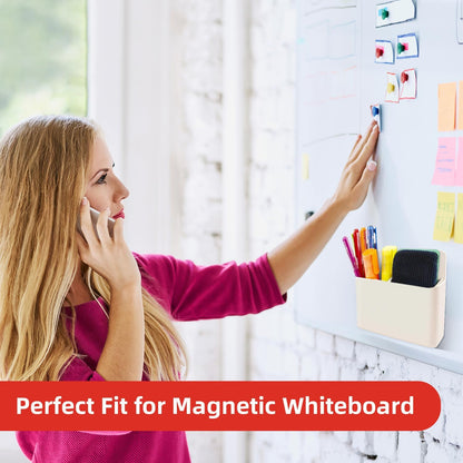 KITANIS Magnetic Pen Holder,2 Pack Magnetic Dry Erase Marker Holder with Generous Compartments,Strong Magnet Storage Marker Pen Pencil Organizer for Refrigerator,Whiteboard,Locker Accessories