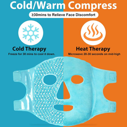 BeeVines Ice Face Mask, Cooling Gel Pack, Cold Compress for Puffy Eyes