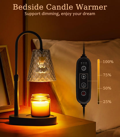 Candle Warmer Lamp with Timer - Electric Candles Wax Warmers Glass Lamps