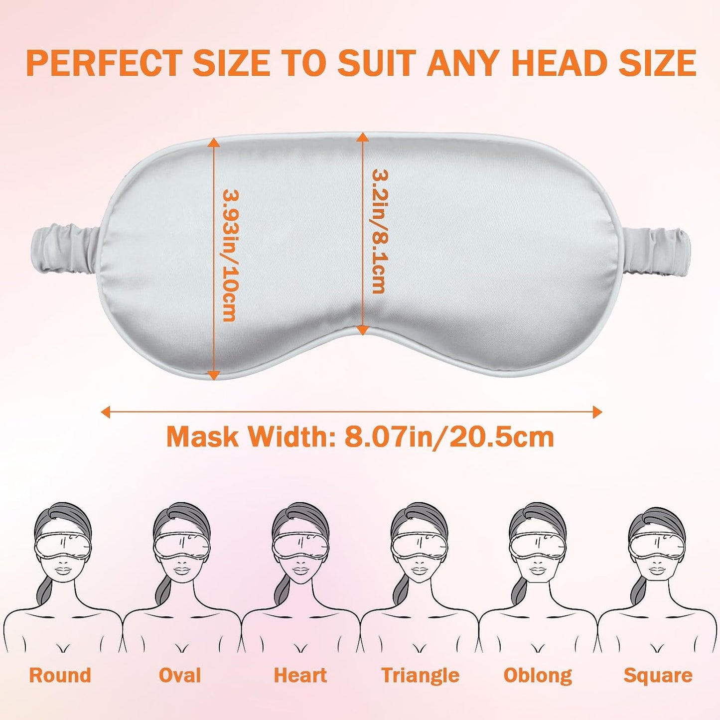 Amrules Sleep Mask Set of 2, Adjustable Silk Eye Mask for Sleeping, Soft Sleeping Eye Shade Cover for Women, Good for Blocking Light, Reducing Puffiness, Enhancing Sleep Quality (Blush Pink & Black)
