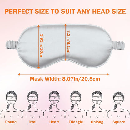 Amrules Sleep Mask Set of 2, Adjustable Silk Eye Mask for Sleeping, Soft Sleeping Eye Shade Cover for Women, Good for Blocking Light, Reducing Puffiness, Enhancing Sleep Quality (Blush Pink & Black)