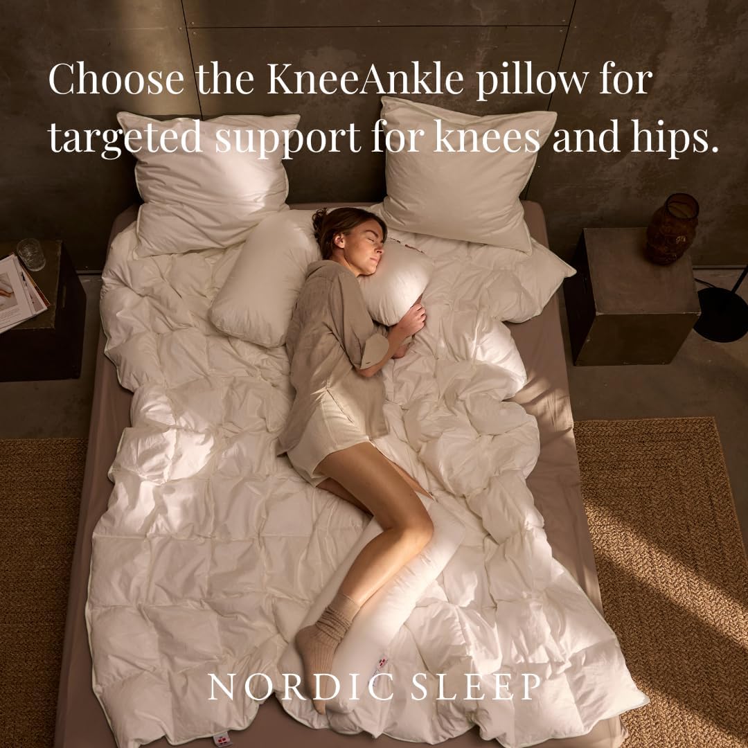 Fossflakes Knee & Ankle Leg Pillow for Side Sleepers, Firm Support