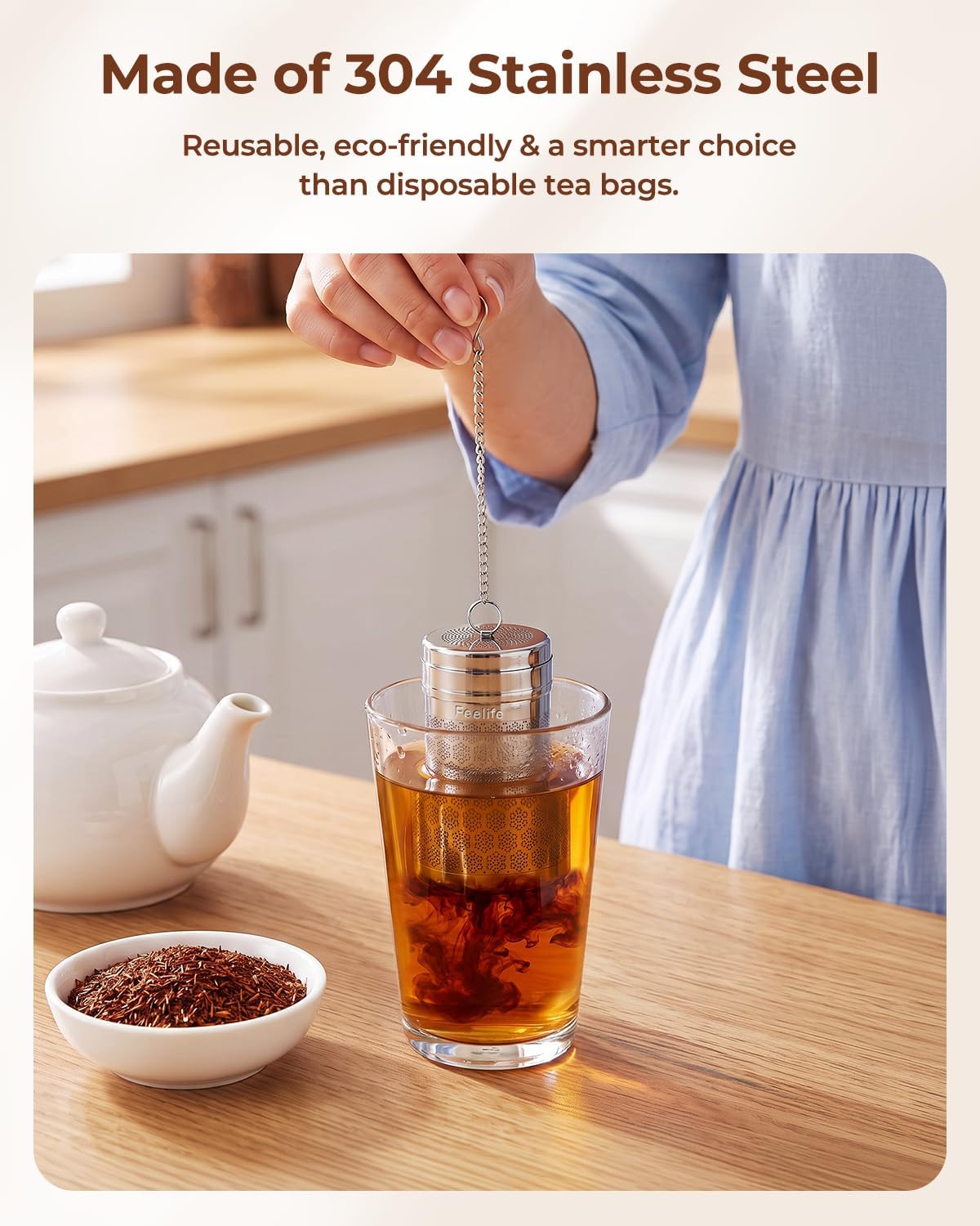 Large Snowflake Stainless Steel Tea Infuser for Loose Leaf Tea Ball | 2” x 2.8” Ultra-Fine Mesh Tea Strainer & Spice Ball for Cooking, Loose Leaf Tea Steeper for Cup Mug Teapot Pitcher Bottle