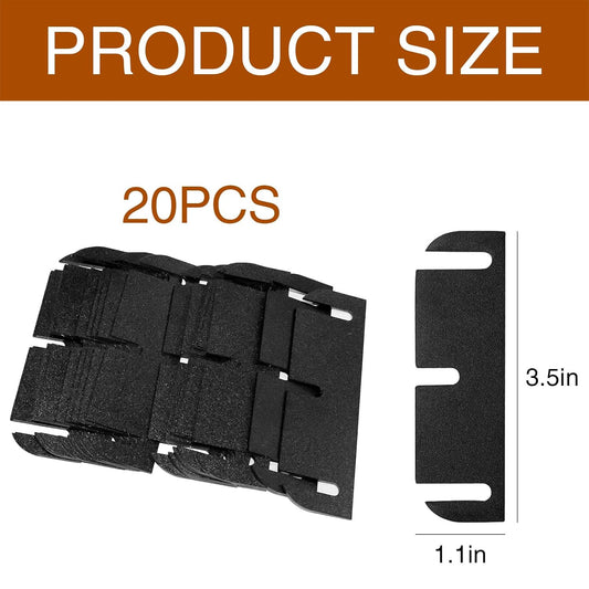 20 Pcs Door Hinge Shims 0.47 Inch Thickness 3.5 Inch Hinge Shims Plate Adjustable Door Jamb Repair Kit for Air Leakage Misalignment(Black)