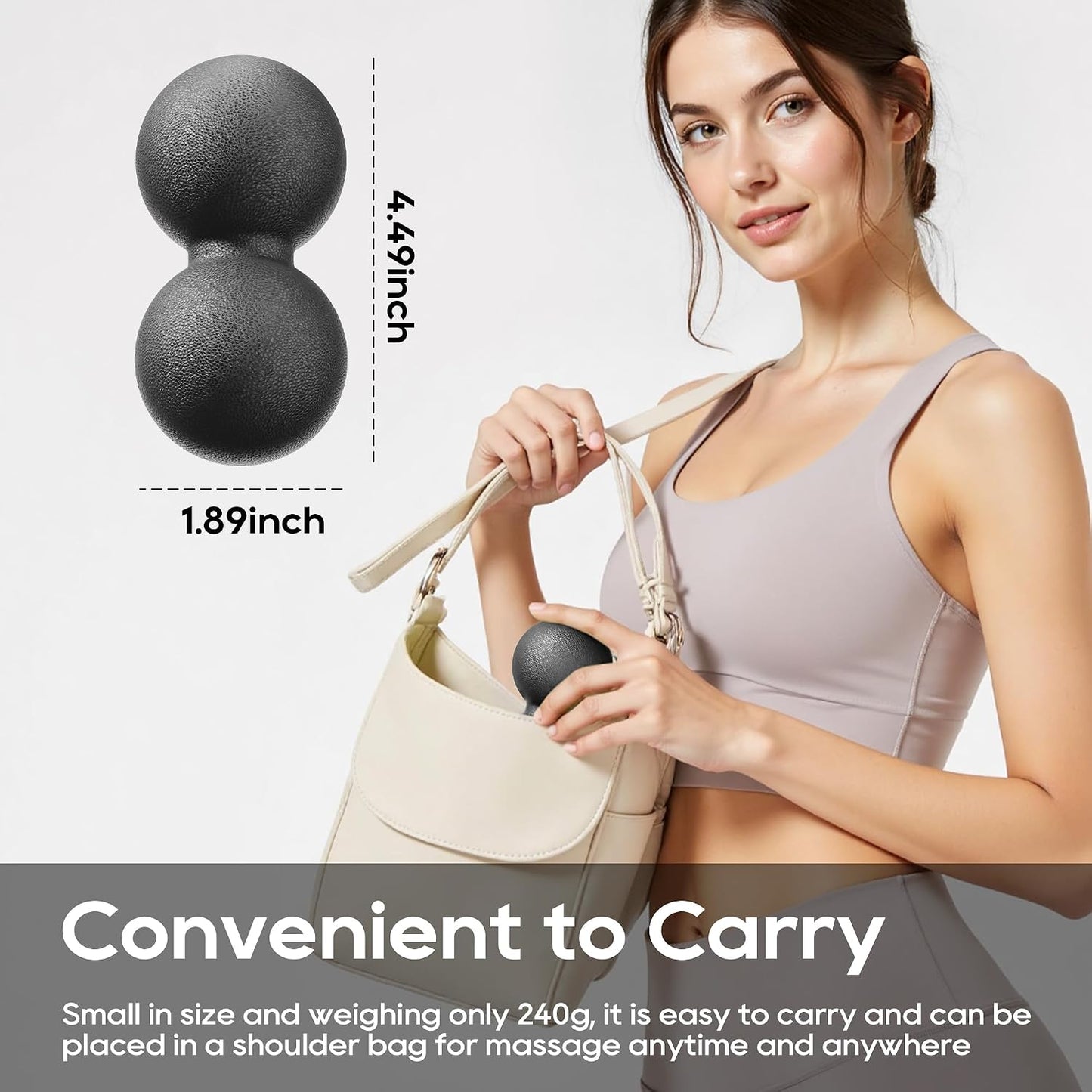 Peanut Massage Ball for Myofascial Release & Plantar Fasciitis Pain Relief | Hard lacrosse ball for deep tissue, yoga, acupoint pressure, trigger point and muscle relaxer therapy